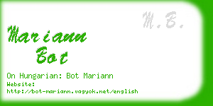 mariann bot business card